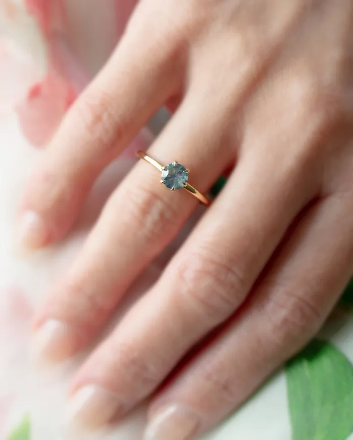 Albrecht Jewellery Rings Aqua Blue Montana Sapphire Solitaire Engagement Ring 14K Gold Albrecht Jewellery Rings Aqua Blue Montana Sapphire Solitaire Engagement Ring 14K Gold