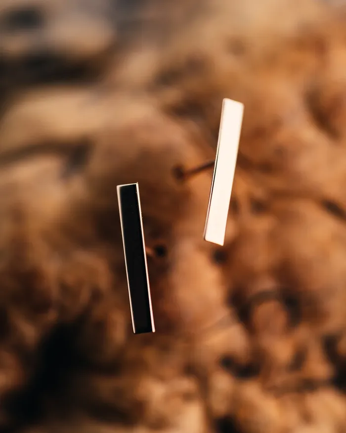 Earrings Carla Corp 14k Rose Gold Bar WPost Earrings