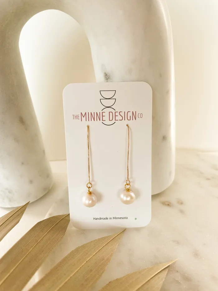 Pearl Drops The Minne Design Co Earrings Pearl Drops The Minne Design Co Earrings