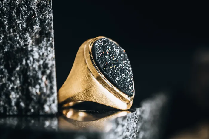 Rings Art FX fine jewelry 14k Yellow Gold Druzy Ring