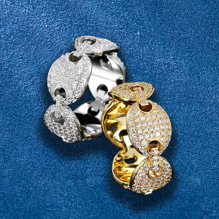 Rings IceZeusShop Iced Out Pig Nose Ring