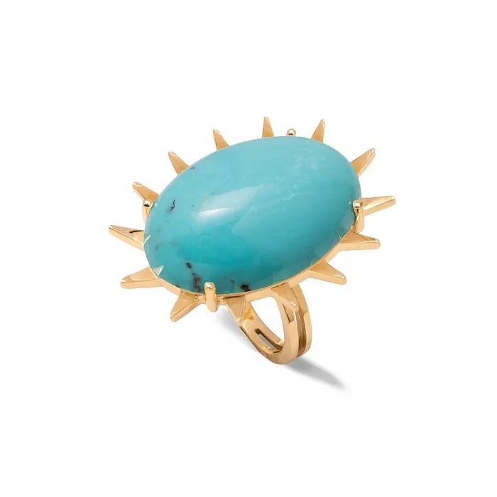 Rings Jack Vartanian DOLCE RING IN 18K YELLOW GOLD WITH TURQUOISE