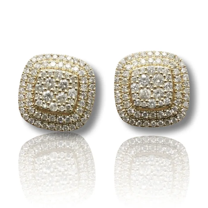 Square Diamond Earring imakegrillzcom Earrings