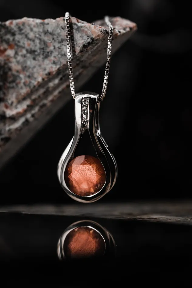 Sterling Silver Oregon Sunstone Pendant Desert Sun Mining Gem Co Necklaces