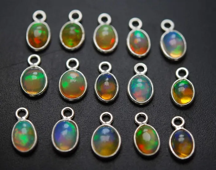 925 Sterling SilverEthiopian Opal Pendant Charm 2 Piece Of 1112mm Beads Supplies USA Necklaces 925 Sterling SilverEthiopian Opal Pendant Charm 2 Piece Of 1112mm Beads Supplies USA Necklaces