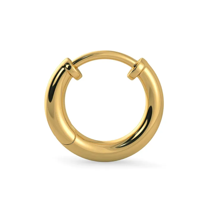 Beads Supplies USA Earrings Minimal 18k Solid Yellow Gold Handmade Hoop Earrings Gold Earrings Hoop Earrings Minimal Earrings