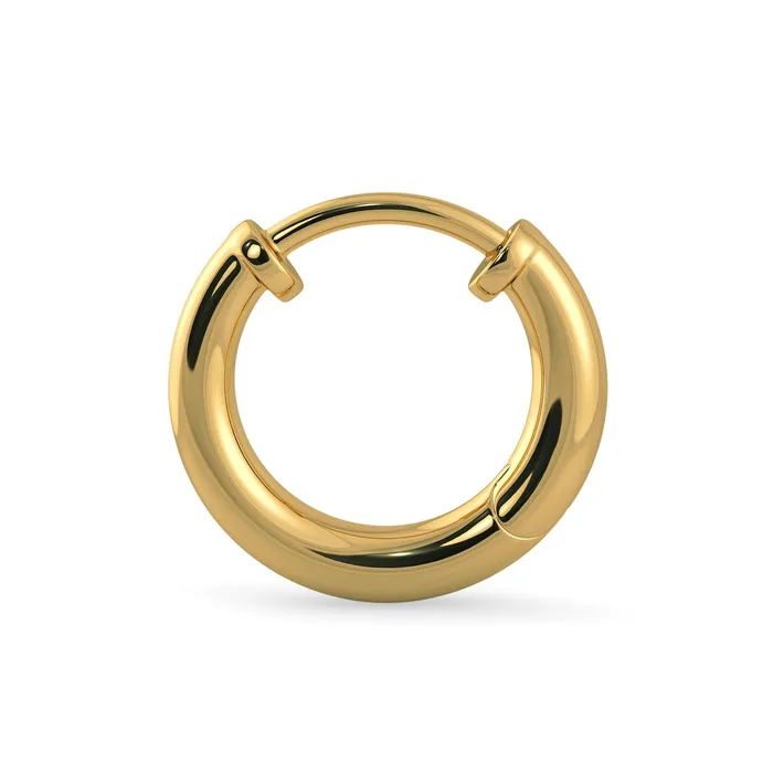 Beads Supplies USA Earrings Minimal 18k Solid Yellow Gold Handmade Hoop Earrings Gold Earrings Hoop Earrings Minimal Earrings