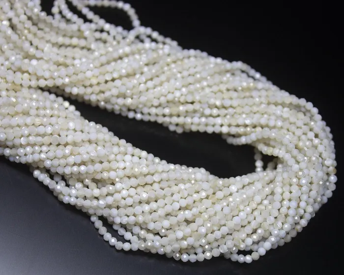Beads Supplies USA Rings 13 Full Strand Mother of Pearl Faceted Round Cut Shape Gemstone Beads Serpentine Beads 230mm Beads Supplies USA Rings 13 Full Strand Mother of Pearl Faceted Round Cut Shape Gemstone Beads Serpentine Beads 230mm