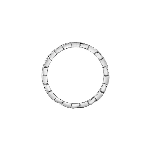 Chi Chi Designs Rings 10kt White Gold 007cttw Diamond Infinity Stackable Ring