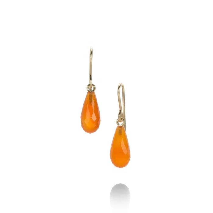 Earrings Maria Beaulieu Faceted Carnelian Drop Earrings