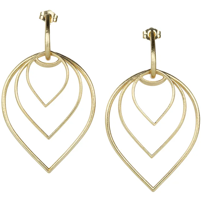Earrings Nicole Landaw Triple Rose Drop Earrings