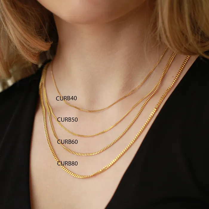 Independent Jewellers 10kt Yellow Gold Curb60 Chain 22inch Necklaces Independent Jewellers 10kt Yellow Gold Curb60 Chain 22inch Necklaces