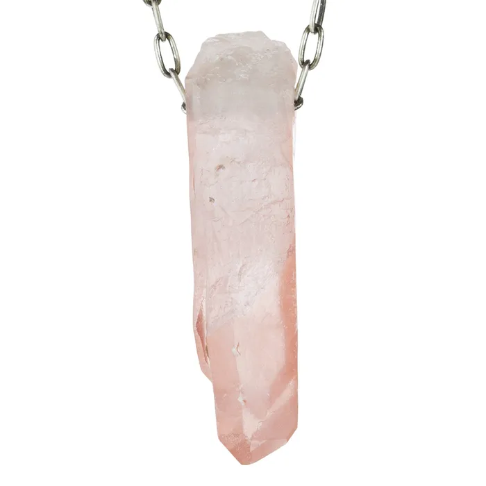 Joseph Brooks Raspberry Quartz Cystal Pendant Necklace Necklaces