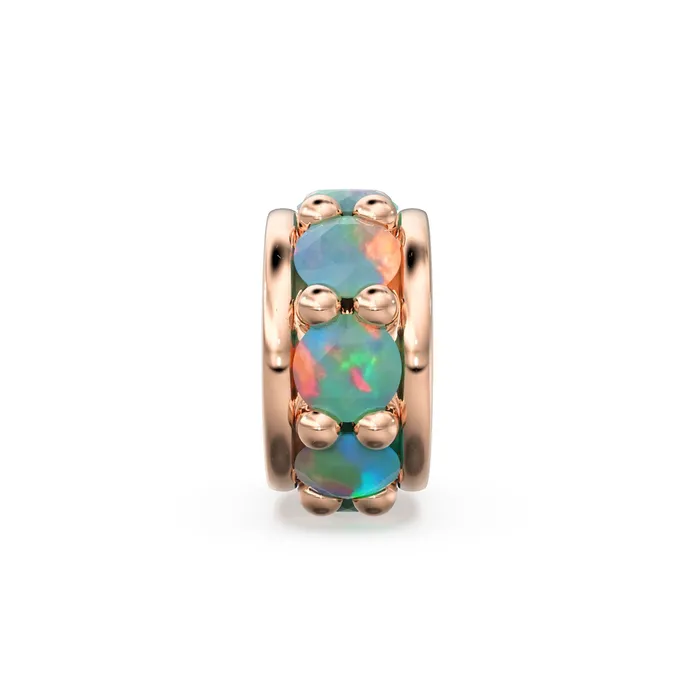 PreStyled Sets Jalvi Co 18k Solid Yellow Gold 38mm Ethiopian Opal Eternity Rondelle Wheel Bead PreStyled Sets Jalvi Co 18k Solid Yellow Gold 38mm Ethiopian Opal Eternity Rondelle Wheel Bead