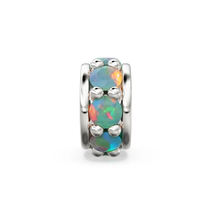 PreStyled Sets Jalvi Co 18k Solid Yellow Gold 38mm Ethiopian Opal Eternity Rondelle Wheel Bead PreStyled Sets Jalvi Co 18k Solid Yellow Gold 38mm Ethiopian Opal Eternity Rondelle Wheel Bead