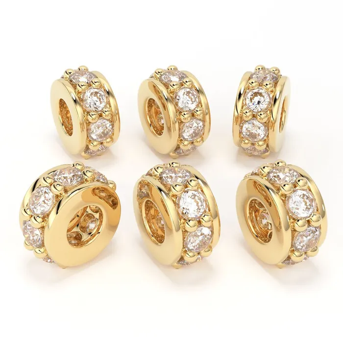 PreStyled Sets Jalvi Co 18k Solid Yellow Gold 38mm Ethiopian Opal Eternity Rondelle Wheel Bead PreStyled Sets Jalvi Co 18k Solid Yellow Gold 38mm Ethiopian Opal Eternity Rondelle Wheel Bead