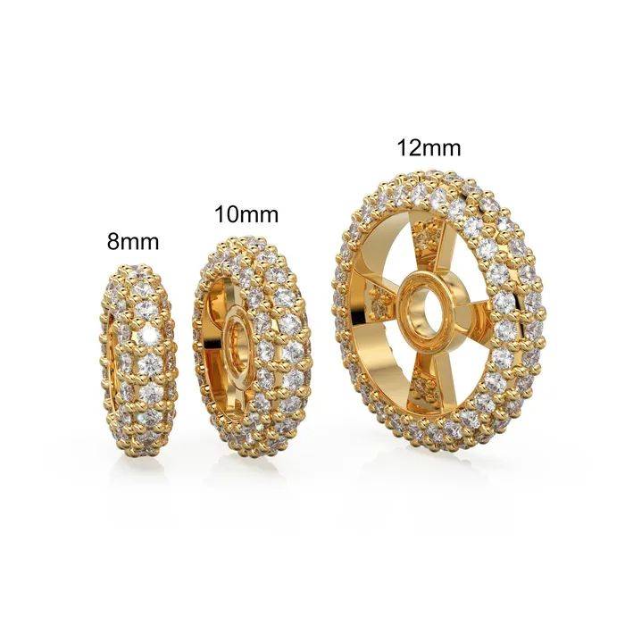 PreStyled Sets Jalvi Co Rondelle Real Diamond 18k Solid Gold Eternity Rondelle Wheel Spacer Handmade Beads Jewelry Making Handmade Findings Diamond Round Beads PreStyled Sets Jalvi Co Rondelle Real Diamond 18k Solid Gold Eternity Rondelle Wheel Spacer Handmade Beads Jewelry Making Handmade Findings Diamond Round Beads