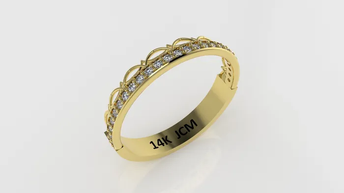 Rings 14K Gold Ring with 25 Diamonds STT Prongs Cut Chanel Jcm 21 jewelry
