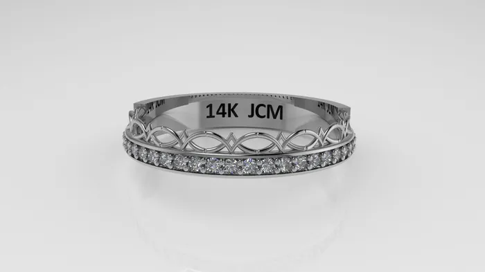Rings 14K Gold Ring with 25 Diamonds STT Prongs Cut Chanel Jcm 21 jewelry