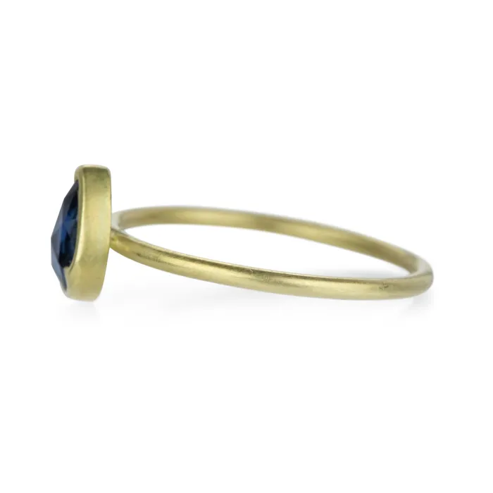 Rings Faceted Pear Shaped Blue Sapphire Ring Gabriella Kiss Rings Faceted Pear Shaped Blue Sapphire Ring Gabriella Kiss