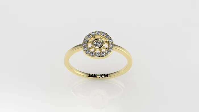 Rings Jcm 21 jewelry 14K Ring with 17 MOISSANITE Stt Prong