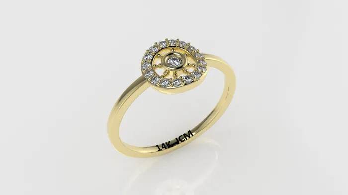 Rings Jcm 21 jewelry 14K Ring with 17 MOISSANITE Stt Prong