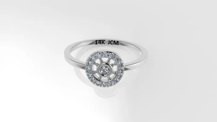 Rings Jcm 21 jewelry 14K Ring with 17 MOISSANITE Stt Prong