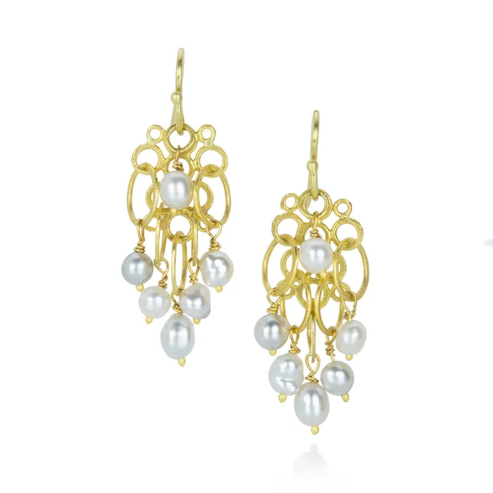 Rosanne Pugliese Earrings Cluster Keshi Pearl Earrings