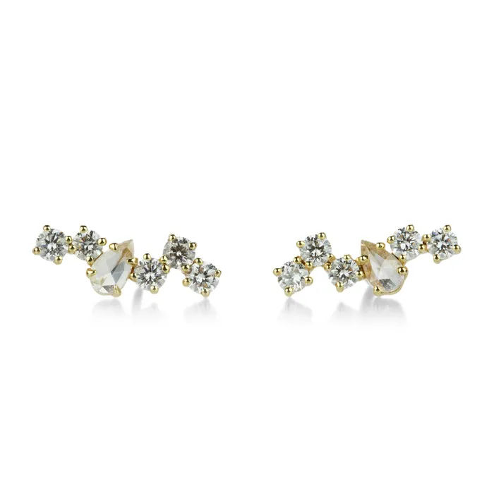 Sethi Couture Earrings Estelle White Diamond Earrings