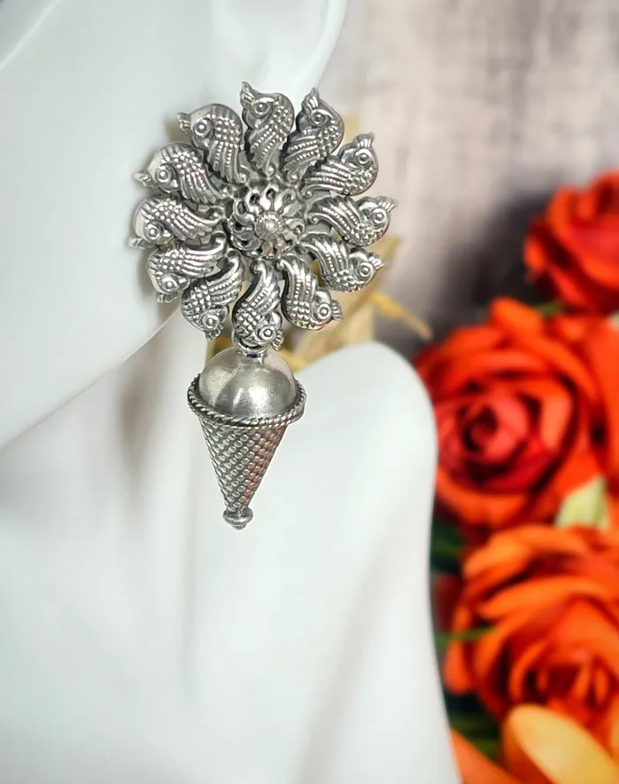 SophiaRene Boutique Earrings Sterling Silver Artisan Silver Work Earrings