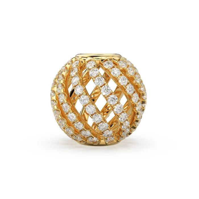 Twisted Spiral Caged14k 18k Solid Gold Spacer Finding Bead Diamond Spacer Diamond Finding Solid Gold Bead 10mm Jalvi Co PreStyled Sets Twisted Spiral Caged14k 18k Solid Gold Spacer Finding Bead Diamond Spacer Diamond Finding Solid Gold Bead 10mm Jalvi Co PreStyled Sets