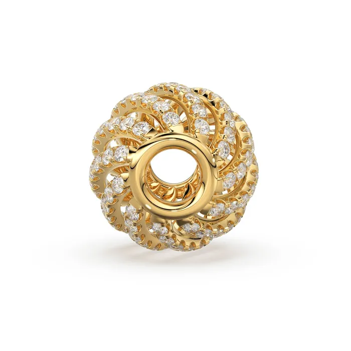 Twisted Spiral Caged14k 18k Solid Gold Spacer Finding Bead Diamond Spacer Diamond Finding Solid Gold Bead 10mm Jalvi Co PreStyled Sets Twisted Spiral Caged14k 18k Solid Gold Spacer Finding Bead Diamond Spacer Diamond Finding Solid Gold Bead 10mm Jalvi Co PreStyled Sets