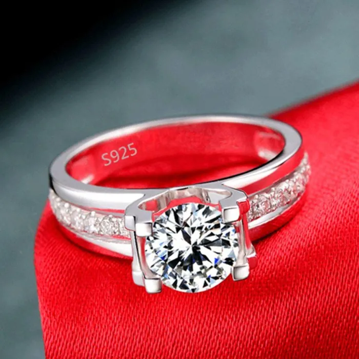 15 Carat Cubic Zirconia Wedding Ring for Women White Gold Luxury Engagement Ring Sparkling Selections Rings 15 Carat Cubic Zirconia Wedding Ring for Women White Gold Luxury Engagement Ring Sparkling Selections Rings