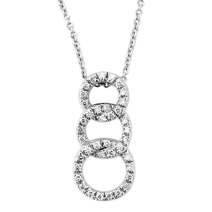 Alan Friedman Necklaces Interlocking Rings Diamond Necklace200530