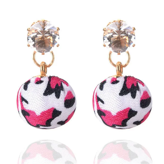 Bohemia Rhinestone Leopard Ball Drop Earrings For Women sparklingselections Earrings Bohemia Rhinestone Leopard Ball Drop Earrings For Women sparklingselections Earrings
