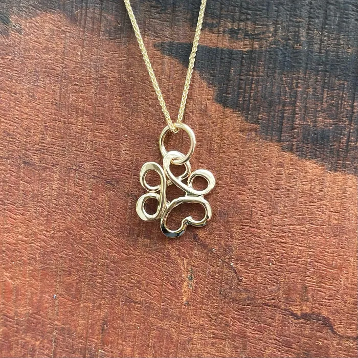 Crucian Gold Charm Necklaces Paws For Life Charm