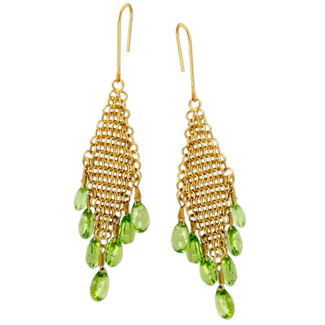 Earrings Elisa Ilana Peridot Chainmaille Earrings336044