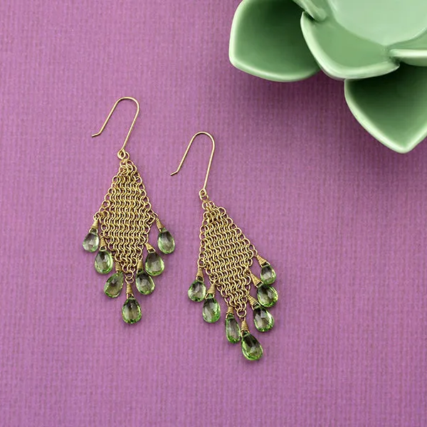 Earrings Elisa Ilana Peridot Chainmaille Earrings336044 Earrings Elisa Ilana Peridot Chainmaille Earrings336044