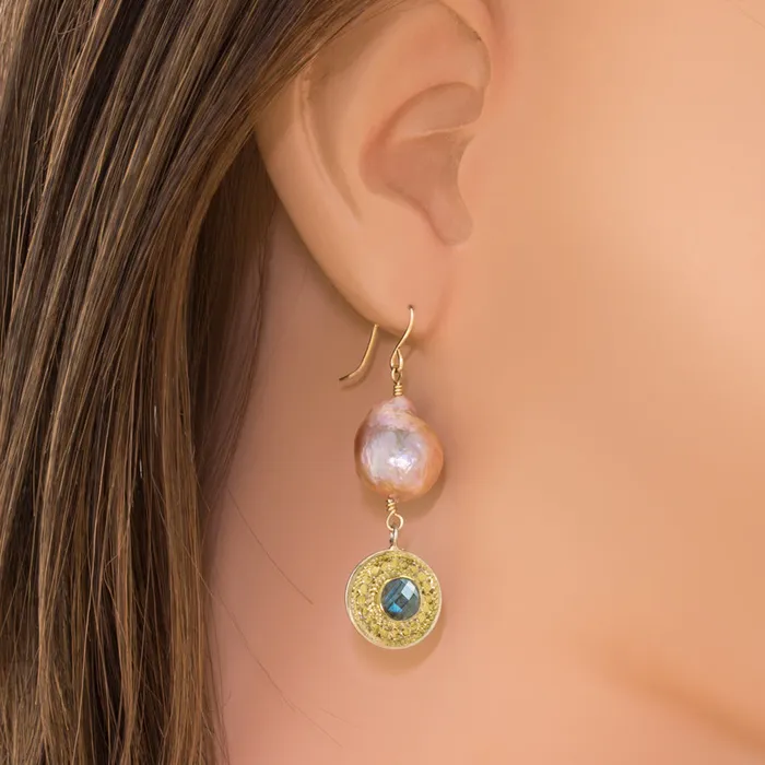 Earrings Fireball Pearls Labradorite Earrings Elisa Ilana Earrings Fireball Pearls Labradorite Earrings Elisa Ilana