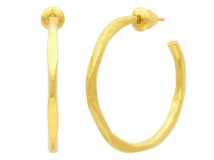 Earrings GG GOLD COR GURHAN Thor Gold Hoop Earrings 35mm Round