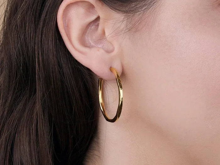 Earrings GG GOLD COR GURHAN Thor Gold Hoop Earrings 35mm Round