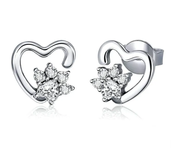 Earrings sparklingselections Sterling Silver Heart Fashion Girl Stud Earrings Women Earrings sparklingselections Sterling Silver Heart Fashion Girl Stud Earrings Women