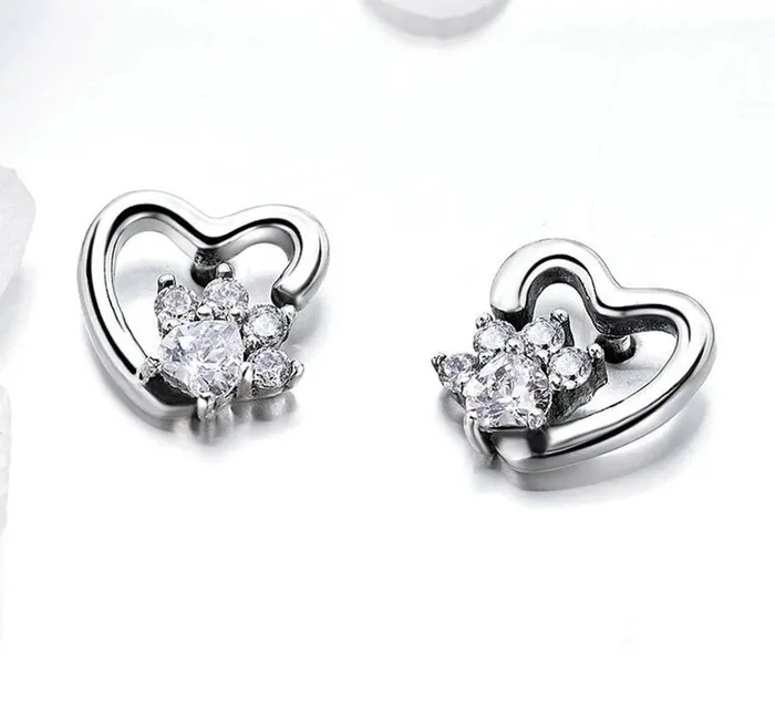 Earrings sparklingselections Sterling Silver Heart Fashion Girl Stud Earrings Women Earrings sparklingselections Sterling Silver Heart Fashion Girl Stud Earrings Women