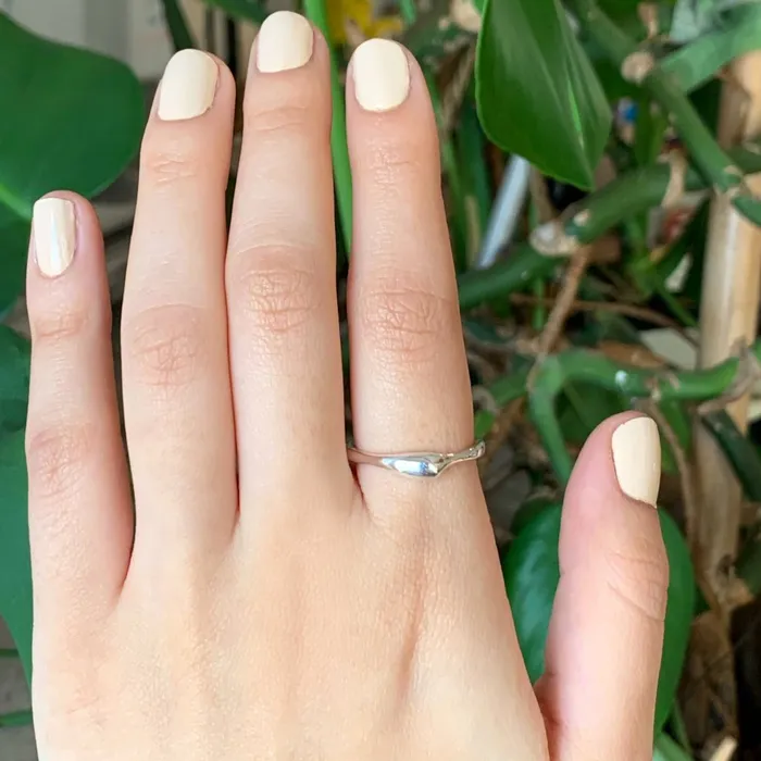 Emily Amey Jewelry Rings Single Nestle Stacker band in Sterling Silver