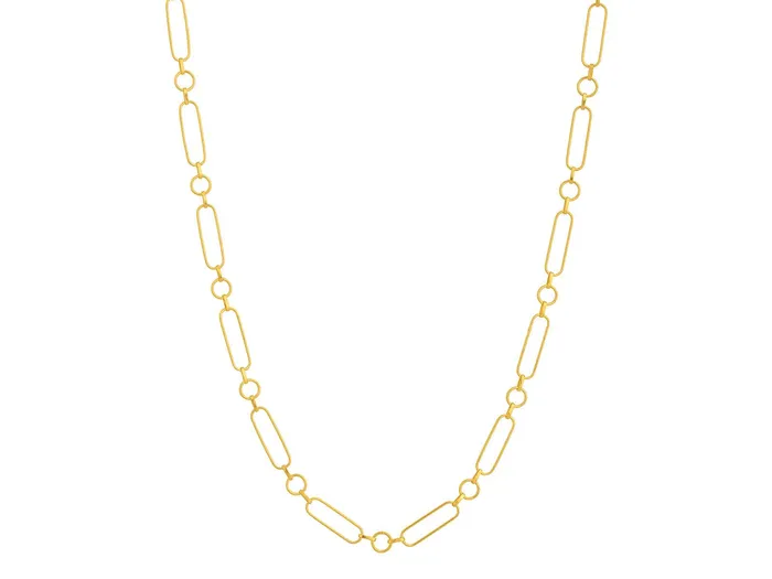 GG GOLD CLS Necklaces GURHAN Hoopla Gold Link Short Necklace Mixed Oval and Round Chain GG GOLD CLS Necklaces GURHAN Hoopla Gold Link Short Necklace Mixed Oval and Round Chain