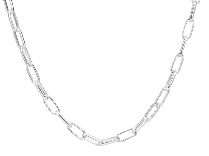 GURHAN Mens Sterling Silver Link Short Necklace Rounded Oval Links GG SILVER NEW Necklaces GURHAN Mens Sterling Silver Link Short Necklace Rounded Oval Links GG SILVER NEW Necklaces
