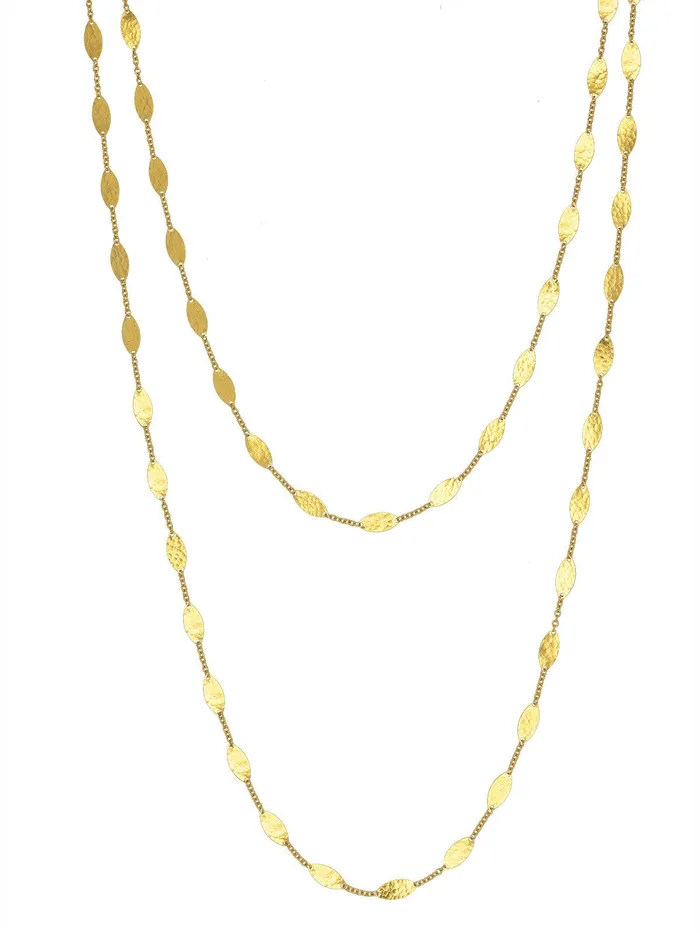 GURHAN Willow Gold All Around Long Necklace Small Flakes with No Stone GG GOLD TRAD Necklaces GURHAN Willow Gold All Around Long Necklace Small Flakes with No Stone GG GOLD TRAD Necklaces