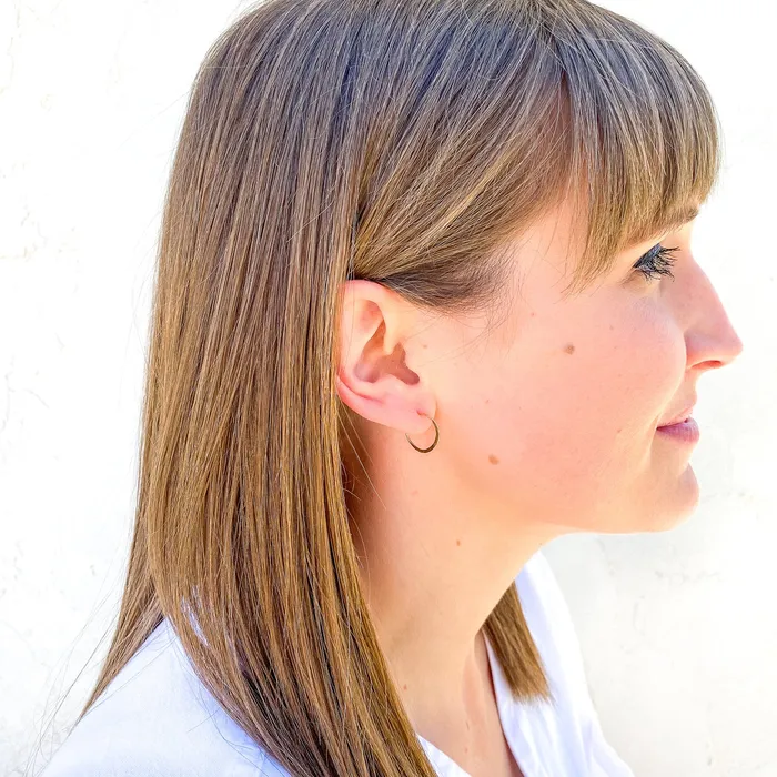 Hoops By Hand Earrings 15mm Hammered Hoop Earrings 14K Gold Filled Hoops By Hand Earrings 15mm Hammered Hoop Earrings 14K Gold Filled