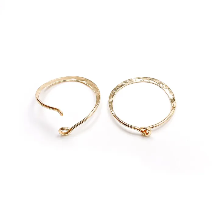 Hoops By Hand Earrings 15mm Hammered Hoop Earrings 14K Gold Filled Hoops By Hand Earrings 15mm Hammered Hoop Earrings 14K Gold Filled