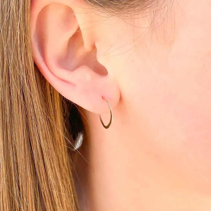 Hoops By Hand Earrings 15mm Hammered Hoop Earrings 14K Gold Filled Hoops By Hand Earrings 15mm Hammered Hoop Earrings 14K Gold Filled